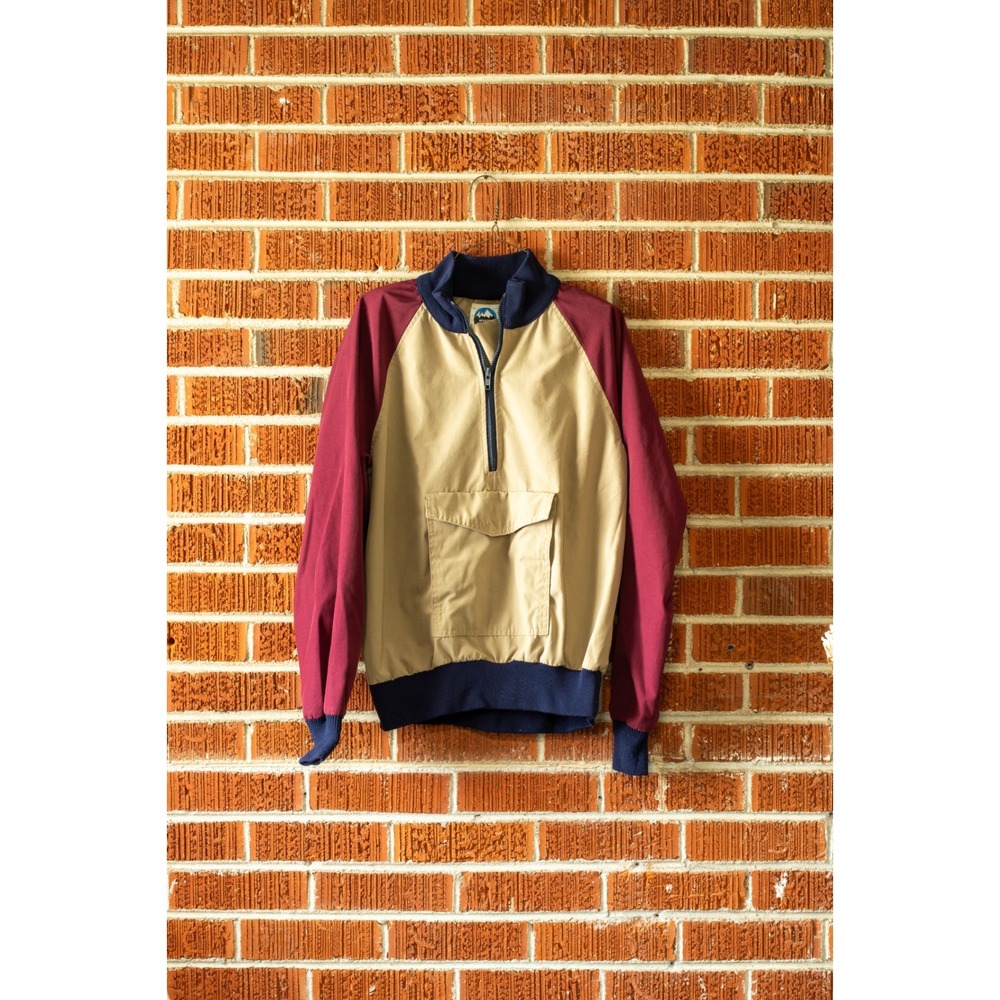 VTG 80s White Mountain Anorak Pullover Jacket Mens Medium Colorblock Made in USA